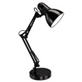  | Alera ALELMP603B 6.75 in. W x 11.5 in. D x 22 in. H Adjustable Arm Architect Desk Lamp - Black image number 1