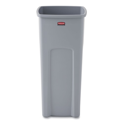 Trash & Waste Bins | Rubbermaid Commercial FG356988GRAY Untouchable 23-Gallon Square Plastic Waste Container (Gray) image number 0