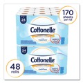 Cleaning & Janitorial Supplies | Cottonelle 12456 Septic Safe Clean Care Bathroom Tissue - White (170 Sheets/Roll, 48 Rolls/Carton) image number 2