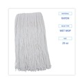 Mops | Boardwalk BWK220RCT 20 oz. Rayon Premium Cut-End Wet Mop Heads - White (12/Carton) image number 4