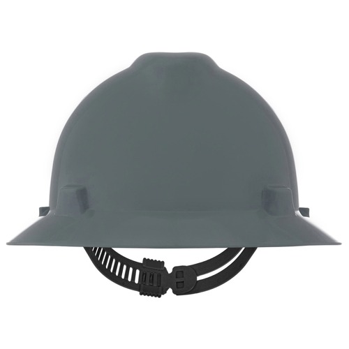 Hard Hats | MSA 454731 V-Gard Slotted Full-Brim Hat with Staz-On Suspension - Gray image number 0