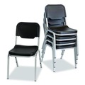  | Iceberg 64111 Rough n Ready 17.5 in. Seat Height Supports Up to 500 lbs. Stack Chair - Black Seat/Back/Base (4/Carton) image number 0