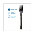 Labor Day Sale! Save $30 off $199! | Dixie DUSSF5 SmartStock Tri-Tower Mediumweight Polystyrene Dispensing Fork - Black (960/Carton) image number 1