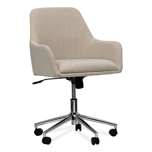 Office Chairs | Alera ALEWS4251 18.9 in. to 22.24 in. Seat Height Mid-Century Task Chair Supports Up to 275 lb - Cream Seat/Cream Back image number 0