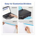 Office Jansan | Avery 11436 Index Maker 11 in. x 8.5 in. 5-Tab Print and Apply Clear Label Dividers - White/White Tabs (5/Pack) image number 2