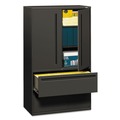  | HON H795LS.L.S Brigade 700 Series 42 in. x 18 in. x 64.25 in. Three-Shelf Enclosed Storage with Two File Drawers - Charcoal image number 3