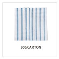 Bulk Savings Pricing 2 | Rubbermaid Commercial HYGEN 2134283 12 in. x 12 in. Disposable Microfiber Cleaning Cloths - White/Blue Stripe (600/Carton) image number 4