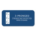 File Folders | Roaring Spring 54120 Accommodates (100) 11 in. x 8.5 in. Sheets Pocket Folder with Prongs - Black (250/Carton) image number 3