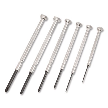 Great Neck 6-Piece Phillips/Slotted Polished Steel Handles Assorted Lengths Precision Screwdriver Set
