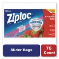 Food Service | Ziploc 316490 5.88 in. x 1.88 in. x 7.88 in. Quart Slider Storage Bags - Clear (9/Carton) image number 5
