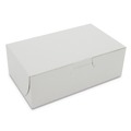 Food Trays, Containers, and Lids | SCT SCH 0911 6.25 in. x 3.75 in. x 2.13 in. Paper One-Piece Non-Window Bakery Boxes - White (250/Bundle) image number 0