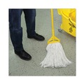 Just Launched | Boardwalk BWK224RCT 24 oz. Rayon Premium Cut-End Wet Mop Heads - White (12/Carton) image number 8