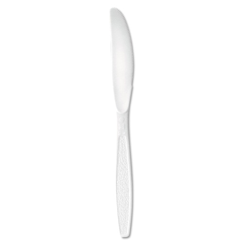 Cutlery | Dart GD6KW-0007 Guildware Extra Heavyweight Polystyrene Plastic Knives - White (1000/Carton) image number 0