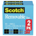 Tapes & Adhesives | Scotch 811-2PK 0.75 in. x 36 yds 1 in. Core Removable Tape - Transparent (2/Pack) image number 5