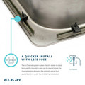 Kitchen Sinks | Elkay LRAD2219603 Lustertone Top Mount 22 in. x 19-1/2 in. Single Bowl ADA Sink (Stainless Steel) image number 5