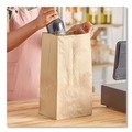 Food Service | Ross & Wallace Paper Products 130326 8.25 in. x 5.25 in. x 16.13 in. #25 Squat Size Extra-Heavy-Duty Grocery Paper Bags - Kraft (500/Bundle) image number 3