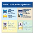 Hand Wipes | Clorox 01593 7 in. x 8 in. 1-Ply Disinfecting Wipes - Fresh Scent, White image number 9
