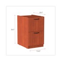  | Alera ALEVA542822MC 15.63 in. x 20.5 in. x 28.5 in. Valencia Series 2-Drawer Full File Pedestal - Medium Cherry image number 7