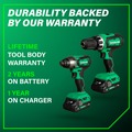 Combo Kits | Metabo HPT KC18DFXM 18V MultiVolt Brushed Lithium-Ion 1/2 in. Cordless Hammer Drill and 1/4 in. Impact Driver Combo Kit (2 Ah) image number 10