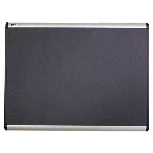  | Quartet MB547A Prestige Plus 72 in. x 48 in. Magnetic Fabric Bulletin Board - Gray/Silver image number 0