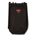 Cleaning & Janitorial Supplies | Rubbermaid Commercial FG635000BLA 13.38 in. x 19.88 in. x 29.25 in. 30 Gallon Premium Step-On Nylon Linen Hamper Bag - Black image number 2
