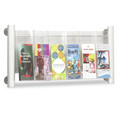 Safco 4133SL Luxe 3 Compartment 31.75 in. x 5 in. x 15.25 in. Magazine Rack - Clear/Silver image number 2