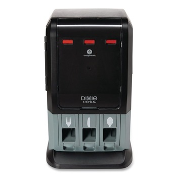 Dixie 13.15 x 31.03 x 17.5 Tri-Tower Mini Dispenser - Black/Gray