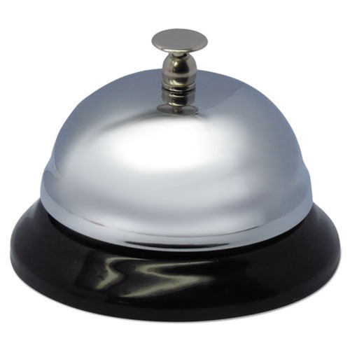 Universal UNV10000 3-3/8 in. Diameter Call Bell - Brushed Nickel image number 0