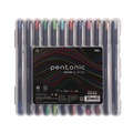 Pens | TOPS PEN12185 Assorted Point Sizes PENTONIC Stick Gel Pen - Assorted Ink Colors/Black Barrel (12/Pack) image number 0