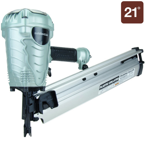Air Framing Nailers | Metabo HPT NR90AES1M 2 in. to 3-1/2 in. Plastic Collated Framing Nailer image number 0
