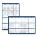 Bulk Savings Pricing 2 | House of Doolittle 396 12-Month (Jan to Dec): 2026 24 in. x 37 in. Recycled Poster Style Reversible/Erasable Yearly Wall Calendar - White/Blue/Gray Sheets image number 0