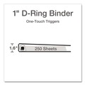Office Jansan | Cardinal 10301 11 in. x 8.5 in. ClearVue 3-Ring 1 in. Capacity Easy Open Slant-D Ring Binder - Black image number 1