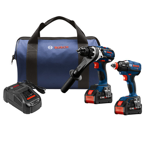 Combo Kits | Factory Reconditioned Bosch GXL18V-225B24-RT 18V 6.3 Ah Cordless Lithium-Ion Hammer Drill and Impact Driver Combo Kit image number 0