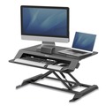 Fellowes Mfg Co. 8215001 Lotus LT 31.50 in. x 24 in. x 4.38 in. Sit-Stand Workstation - Black image number 3