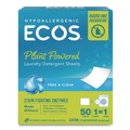 Cleaning & Janitorial Supplies | ECOS 9537/EA Liquidless Laundry Detergent Sheets - Free and Clear image number 1