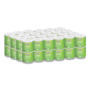 Marcal 6079 Two-Ply 100% Recycled Septic Safe Bath Tissues - White (48 Rolls/Carton, 330 Sheets/Roll)