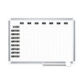 Office Jansan | MasterVision FM1007 2 in. x 1 in. Days of Week Interchangeable Magnetic Board Accessories - Black/White (7/Pack) image number 1