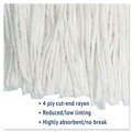 Mops | Boardwalk BWK2020RCT No. 20 Rayon Cut-End Wet Mop Head - White (12/Carton) image number 9