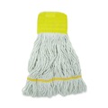 Office Jansan | Boardwalk BWK501WH 5 in. Headband Cotton/Synthetic Super Loop Wet Mop Head - Small, White (12/Carton) image number 1