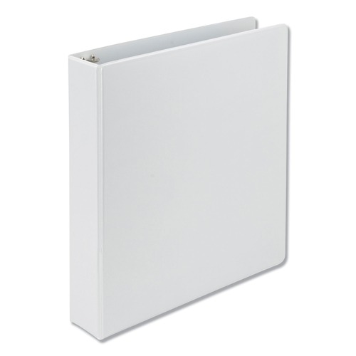 Office Jansan | Samsill 16957 11 in. x 8.5 in. 3 Rings 1.5 in. Capacity Earth's Choice Plant-Based D-Ring View Binder - White image number 0