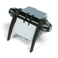 Office Jansan | Durable 241701 8.75 in. x 7.13 in. x 8.06 in. VISIFIX Plastic Flip Rotary Business Card File Holds 400 2.88 in. x 4.13 in. Cards - Black/Silver image number 3