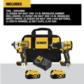 Dewalt DCK249M2 20V MAX XR Brushless Lithium-Ion Cordless Hammer Driver Drill and Impact Driver Combo Kit with (2) Batteries image number 1