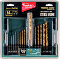 Drill Driver Bits | Makita B-65399 Impact GOLD 14 Pc. 1/4 in. Hex Shank Titanium Drill Bit Set image number 2