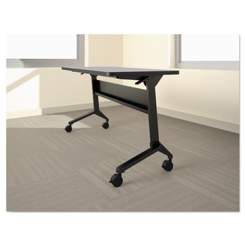 Mayline 46.88 in. x 21.25 in. x 27.88 in. Flip-n-Go Table Base - Black