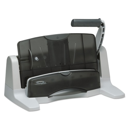 Office Jansan | Swingline A7074357B 40-Sheet LightTouch Heavy-Duty 2- to 7-Hole Punch 9/32 in. Holes - Black/Gray image number 0