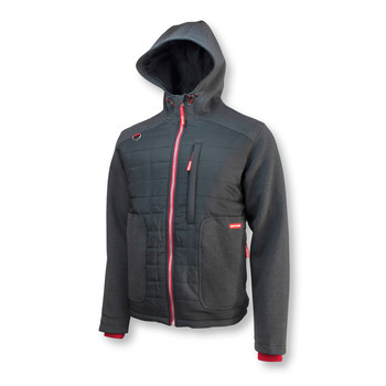 WINTER GEAR | Craftsman CMXCGRAJ10GD1-L 20V Lithium-Ion Cordless Men's Hybrid Heated Jacket (2 Ah) - Large, Black