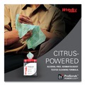 Hand Wipes | WypAll 91371 Power Clean ProScrub 9.5 in. x 12 in. Pre-Saturated Wipes - Citrus Scent, Green (75/Bucket, 6 Buckets/Carton) image number 8