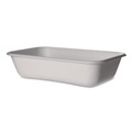 Food Trays, Containers, and Lids | Eco-Products EP-SCRC32NFA WorldView Vanguard 32 oz. 4.71 in. x 7.01 in. x 1.04 in. Sugarcane Fiber Rectangular Container - White (400/Carton) image number 0