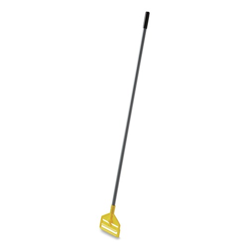 Mops | Rubbermaid Commercial FGH14600GY00 Invader Fiberglass Side-Gate 1 in. Diameter x 60 in. Wet-Mop Handle - Gray/Yellow image number 0