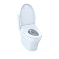 TOTO MW4463056CEMGA#01 WASHLETplus Aquia IV 2-Piece Elongated Dual Flush 1.28 & 0.8 GPF Toilet & Auto Flush S550e Bidet Seat (Cotton White) image number 2